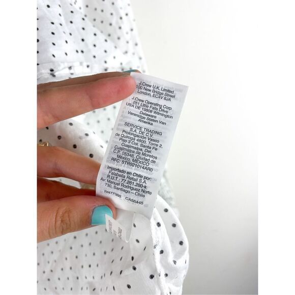 Madewell Mockneck Ruffle Top in Flocked Dot‎ Size S - Picture 8 of 14